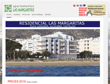 Tablet Screenshot of apartamentoslasmargaritas.com